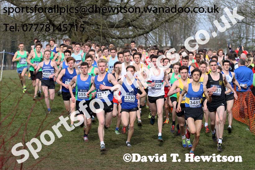 Mens under-17s 2016 Inter Counties Cross Country Champs. and Cross Challenge Final, Cofton Park, Birmingham. Photo: David T. Hewitson/Sports for All Pics